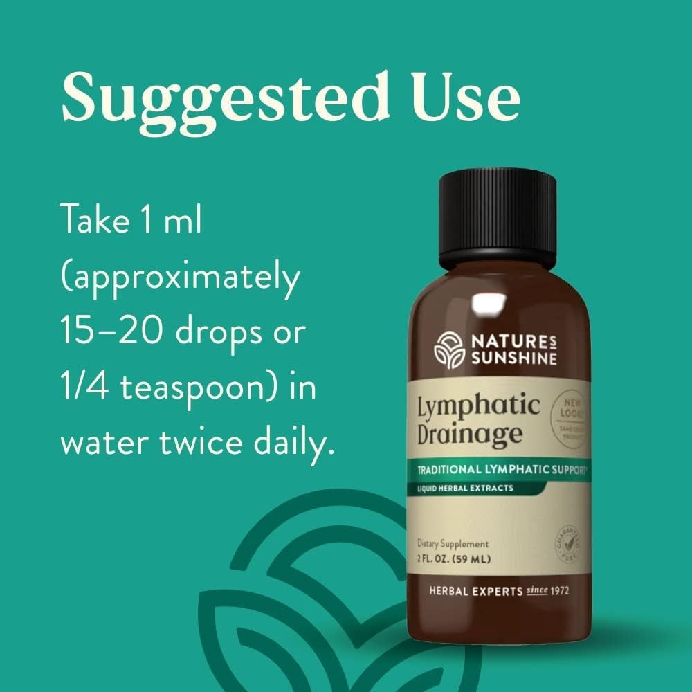 Lymphatic Drainage, 2 Fl. Oz | Lymphatic Drainage Supplement Promotes the Efficient Drainage of the Lymphatic System to Promote Overall Health