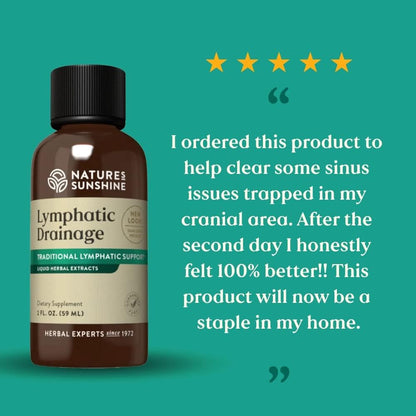 Lymphatic Drainage, 2 Fl. Oz | Lymphatic Drainage Supplement Promotes the Efficient Drainage of the Lymphatic System to Promote Overall Health