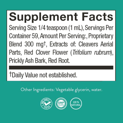 Lymphatic Drainage, 2 Fl. Oz | Lymphatic Drainage Supplement Promotes the Efficient Drainage of the Lymphatic System to Promote Overall Health
